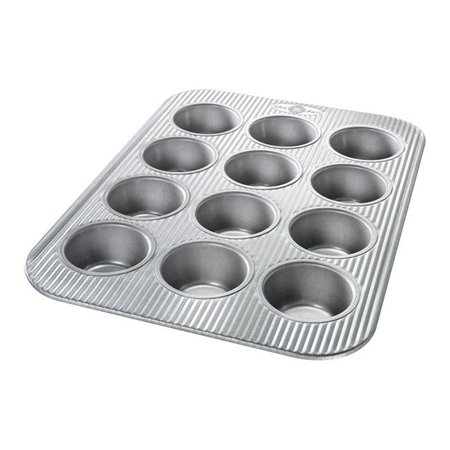 KITCHEN QUEEN 1.37 x 15.75 x 11.12 in.  12 Cups Steel Metallic Muffin Pan, 6PK KI153562